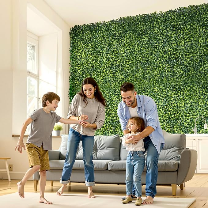 VEVOR Artificial Grass Wall Panels, 60 x 120 inch, Milan Grass Greenery Boxwood - Image 8