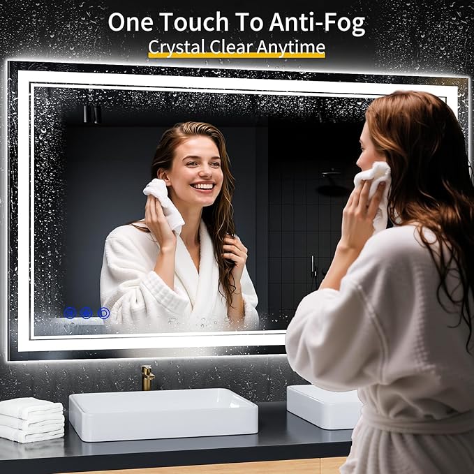 50"x30" LED Bathroom Mirror - Image 4
