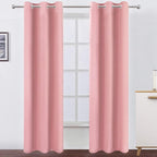 LEMOMO Pink Thermal Blackout Curtains/38 x 84 Inch/Set of 2 Panels Room - Image 2