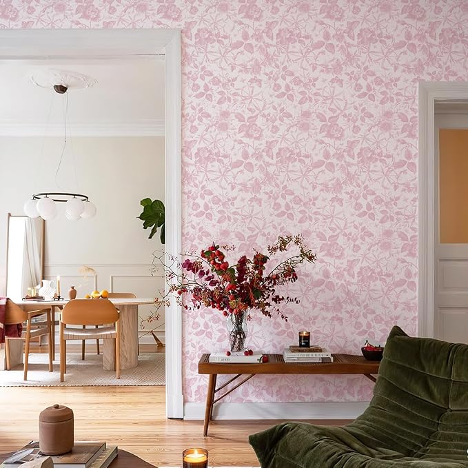 JiffDiff Floral Vintage Wallpaper Peel and Stick - Image 2