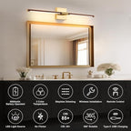Morauroral 30″ Walnut Battery Operated Wall Sconces - Image 3