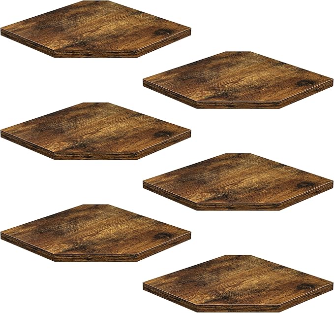 Fun Memories Corner Shelf Wall Mount, Floating Corner Shelves, Rustic Wood Wall by FunMemories