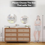 SCWF-GZ 24" Round Mirror Circle Wall Mounted Hanging or Against Wall Aluminum - Image 4