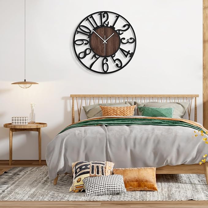 Large Wall Clock for Living Room Decor, 14 Inch Non Ticking Silent, Battery - Image 7