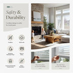 CHICOLOGY Cordless Mini Blinds for Indoor Windows, 26.75" W x 72" H, Light - Image 7