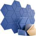 12 Pack Self-Adhesive Acoustic Panels 12" X 10" X 0.4" by Dailycooper