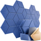 12 Pack Self-Adhesive Acoustic Panels 12" X 10" X 0.4" by Dailycooper