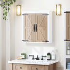 Spirich Bathroom Wall Cabinet Over Toilet, Farmhouse Wall Mounted Medicine - Image 3