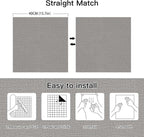 Guvana Grasscloth Peel and Stick Wallpaper Grey Textured Contact Paper Modern - Image 5