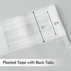 MIULEE Greyish White Back Tab Blackout Curtains 72 Inches Long 2 Panels Set - Image 4