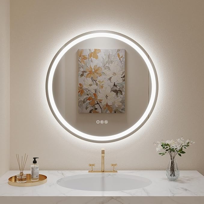 LOVESPEJO 24" Round LED Bathroom Mirror by LOVESPEJO