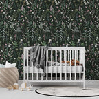 JiffDiff Floral Wallpaper Peel and Stick Farm Floral 1181" x 17.32" Wildwood - Image 3