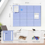 MaxGear Large Cork Board for Wall 48" x 36" Light Blue Bulletin Board, 12 Pack - Image 5
