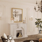 Gold Bathroom Mirror, 30x36 Brushed Gold Bathroom Mirror Beveled Edge, - Image 7