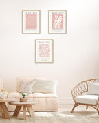 HesenDot Unframed Pink Wall Art Set of 3, 12x16in Matisse Canvas Prints - Image 4