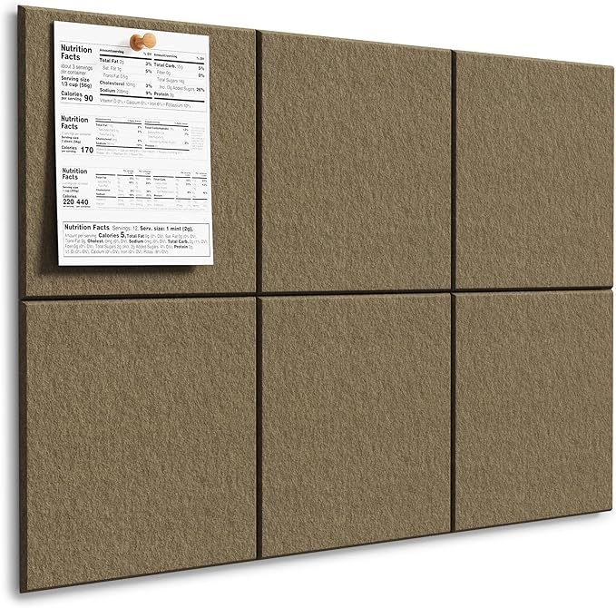 MaxGear Large Cork Board for Wall 36" x 24", Espresso Bulletin Board, 6 Pack by MaxGear