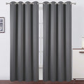 LEMOMO Grey Blackout Curtains/52 x 108 Inch/Set of 2 Panels Thermal Insulated by Lemomo