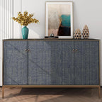 FunStick 24"x394" Removable Gold Dark Blue Textured Wallpaper Peel and Stick - Image 4