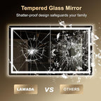LED Bathroom Mirror, Smart Anti-Fog, Stepless Dimmable - Image 7