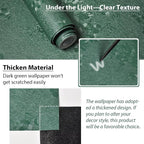 Dark Green Wallpaper Embossed Floral Peel and Stick Wallpaper 197inL78.7inW - Image 2