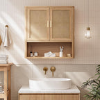INNOD Rattan Bathroom Wall Cabinet - Image 6