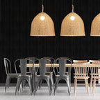 Black Grasscloth Peel and Stick Wallpaper Texture Contact Paper 15.7" X 120" - Image 2