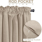 100% Blackout Shield Linen Blackout Curtains - Image 4
