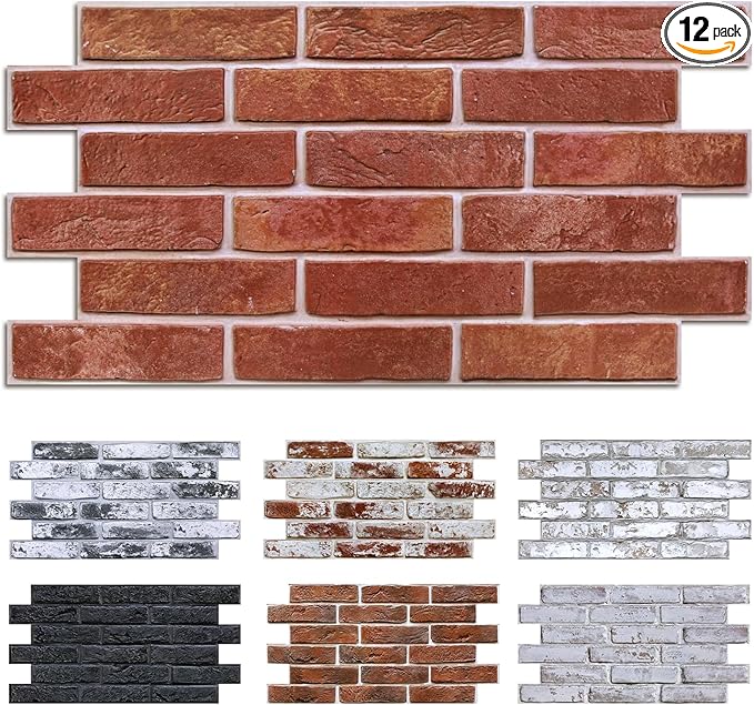 Commomy 3D Brick Wall Panels Peel and Stick by CommomyDecor