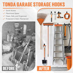 TONDA Garage Hooks, 20 Pack Garage Organization, Wall Storage Hooks Heavy Duty - Image 2