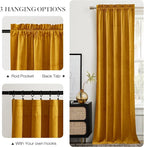 NICETOWN Yellowish Gold Velvet Curtains 84 inches Long - Image 8