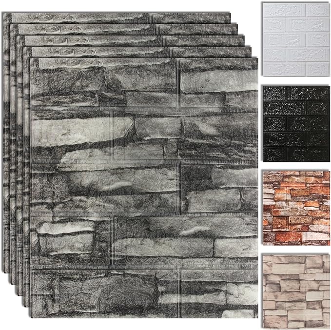 30PCS 3D Wall Panels Peel and Stick Foam, Self-Adhesive Decorative 3D Brick by SYYKDEF
