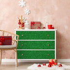 CHIHUT 15.7''x236'' Sparkly Green Glitter Wallpaper Stick and Peel Glitter - Image 5