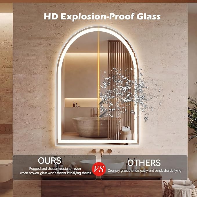 Sweetcrispy 24"×36" LED Bathroom Mirror - Image 3