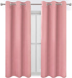 LEMOMO Baby Pink Blackout Curtains/42 x 63 Inch/Set of Two Panels Grommet - Image 2