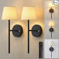 Battery Operated Wall Sconce Set of 2, Small LED Rechargeable Wall Lights by NEWSEE