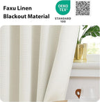 NICETOWN Natural Linen Room Darkening Curtain Valances for, Grommet Faux Linen - Image 4