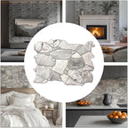 CONCORD WALLCOVERINGS 3D Faux Stone Wall Panels, Lightweight 17.5" x 23.75" PVC by ConcordWallcoverings