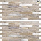 Peel and Stick Backsplash Tile Waterproof Removable PVC Wall Sticker 3D Faux by KOYNSLE