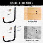 HORUSDY 6 Pack 8 Inch Heavy Duty Garage Hooks, Wall Mount Storage Hangers - Image 4