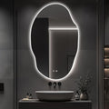 Asymmetrical LED Bathroom Mirror by Unknown