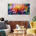 Abstract Lotus Wall Art Zen Wall Decor Large Colorful Lotus Flower Pictures - Image 4