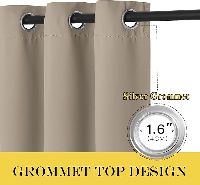 NICETOWN Sliding Door Window Treatment Blackout Patio Door Curtain Panels - Image 5