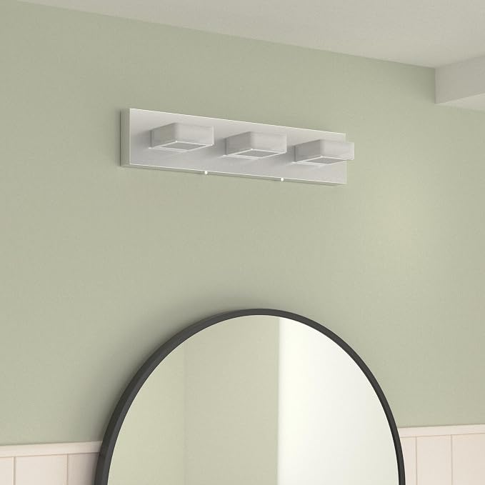 Ralbay Dimmable LED Vanity Light Modern 3 Light Acrylic Stainless Steel - Image 2