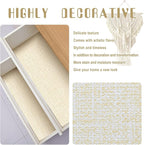 Amiya Grasscloth Cream Wallpaper 17.3"x120" Peel and Stick Beige Faux Fabric - Image 5