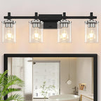 4-Lights Black and Brushed Nickel Vanity Lights by Spiglamm