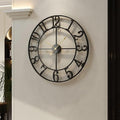 Cuspin Large Wall Clock, 24 Inch Black Clocks by Cuspin