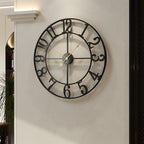 Cuspin Large Wall Clock, 24 Inch Black Clocks by Cuspin