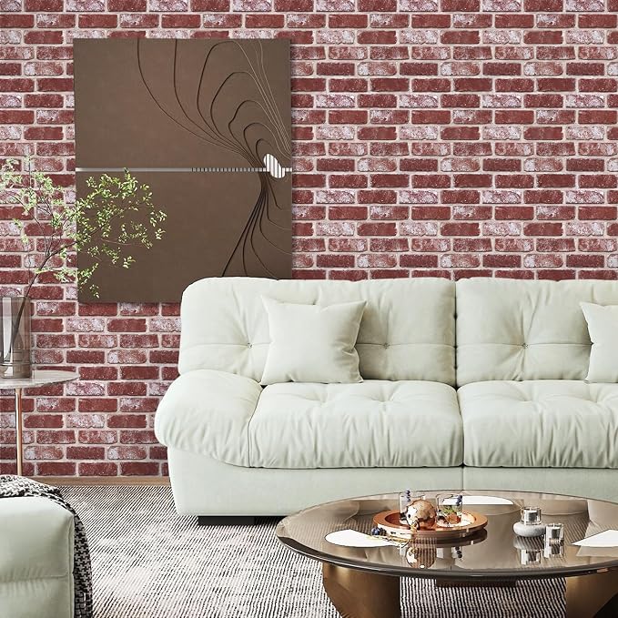 Commomy 3D Peel and Stick Brick Tiles - Image 3