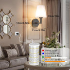Nekhung Battery Operated Wall Sconces Set of 2, Wireless Wall Light - Image 7
