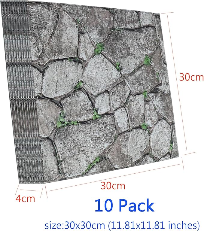 3D Panels Peel and Stick, Simulated Stone Wall, PVC Waterproof Self Adhesive - Image 4